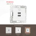 Розетка USB встраиваемая Arte milano 203.46-1.white цвет белый