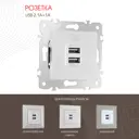 Розетка USB встраиваемая Arte milano 203.46-1.silver цвет серебро