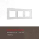 Рамка для розеток и выключателей Arte milano 503.14-3.silver 3 поста цвет серебро