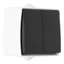 Выключатель проходной встраиваемый Arte milano 309.32-2.grey 2 клавиши цвет серый