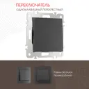 Выключатель перекрёстный встраиваемый Arte milano 206.34-1.black 1 клавиша цвет черный