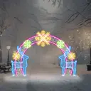 Электрическая светящаяся фигура Эйджи 959585 Арка с оленями 2.5 м разноцветный