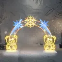 Электрическая светящаяся фигура Эйджи 656534 Арка Медвежата 2.5 м разноцветный