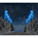 Электрическая светящаяся фигура Эйджи 953565 Волны со снежиной 2.5 м разноцветный