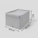 Коробка для хранения с крышкой KONSENSA 34.5x51.5x29 см полиэстер цвет серый