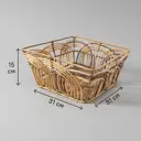 Короб-органайзер KONSENSA 31x31x14 см ротанг цвет черный