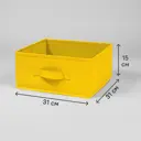 Короб-органайзер KONSENSA 15x31x31 см полиэстер цвет жёлтый