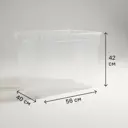 Контейнер с крышкой 56x40x42 см 65 л полипропилен цвет прозрачный