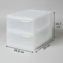 Органайзер настольный А4 2 ящика 26x26.5x36.8 см полипропилен цвет прозрачный