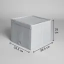 Коробка для хранения с крышкой KONSENSA 34.5x38.5x29 см полиэстер цвет серый