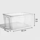 Контейнер с крышкой 56x40x28 см 45 л полипропилен цвет прозрачный