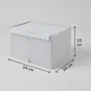 Коробка для хранения с крышкой KONSENSA 54x36x33 см нетканый материал цвет разноцветный