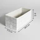 Коробка для хранения без крышки KONSENSA 17.5x38.5x16 см полиэстер цвет белый