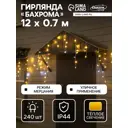 Электрогирлянда Luazon Lighting 10610451 Бахрома Промо 12 м 240 ламп теплый белый