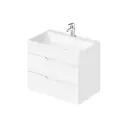 Тумба под раковину подвесная Итана Alexa 69.9см цвет белый, с раковиной