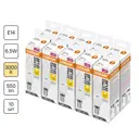 Набор ламп Osram 4058075527843 светодиодных BASE E14 220-240 В 60 Вт свеча матовая 550 Лм теплый белый свет 10 шт