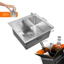 Мойка для кухни врезная с дозатором Glyph Gl35050 С Дозатором 50x50 см глубина чаши 20 см нержавеющая сталь цвет сатин