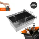 Мойка для кухни врезная с дозатором Glyph Gl36045Bd С Дозатором 45x60 см глубина чаши 20 см нержавеющая сталь цвет графит