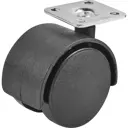 Мебельный ролик поворотный без тормоза 50 мм до 40 кг цвет черный
