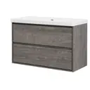 Тумба под раковину KONSENSA Мокка 2.0 подвесная 105 см цвет серый дуб