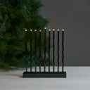 Светящаяся электрическая фигура KREAFORTA Свечи 9 светодиодов h28.8 см черный