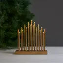 Светящаяся электрическая фигура KREAFORTA Свечи 21 светодиодов h27.8 см золотой