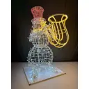 Электрическая светящаяся фигура Эйджи 955623 Снеговик Музыкант Саксофонист 2 м разноцветный