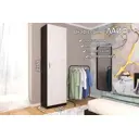 Шкаф распашной Furnistyle Лайф ЛШО-02 60x215x40 см ЛДСП цвет венге/светлое дерево