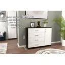 Комод Furnistyle Лайф лкм-03 3 ящика 115x40x90 см ЛДСП цвет венге/светлое дерево