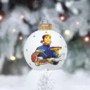 Елочный шар Коломеев Девчата КУ-80-244108 ø8 см стекло цвет разноцветный