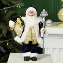 Игрушка Дед Мороз 795402 30x10x20 см цвет сине-белый