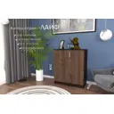 Комод Furnistyle Лайф лкм-02 80x40x90 см ЛДСП цвет венге/дуб коричневый табак