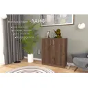 Комод Furnistyle Лайф лкм-02 80x40x90 см ЛДСП цвет дуб коричневый табак