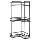 Полка для ванной Swensa Termo SWR-1004 трёхъярусная угловая металл цвет чёрный