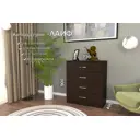 Комод Furnistyle Лайф лкм-01 3 ящика 80x40x90 см ЛДСП цвет венге