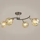 Люстра потолочная Reluce Нет 04236-0.3-04 bk+fgd 4 лампа 12 м² цвет черный