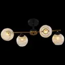 Люстра на штанге ReLuce 11341-0.3-04 gold bronze+bk 4 лампы 12 м² цвет черный