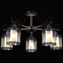 Люстра на штанге Reluce 52138-0.3-05 5 ламп 15 м² цвет черный