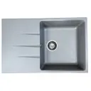 Мойка для кухни врезная KONSENSA 50x78 см глубина чаши 20 см кварц цвет серебристый