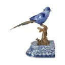 Держатель для книг Гласар Птица фарфор цвет синий