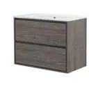 Тумба под раковину KONSENSA Мокка 2.0 подвесная 85 см цвет серый дуб