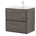 Тумба под раковину KONSENSA Мокка 2.0 подвесная 65 см цвет серый дуб