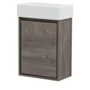 Тумба под раковину KONSENSA Мокка 2.0 подвесная 45 см цвет серый дуб