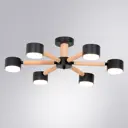 Люстра потолочная Tenda 6 ламп 15 м² цвет черный