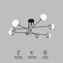 Потолочная люстра в стиле лофт EUROSVET 70129/8 хром