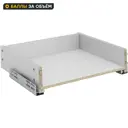 Ящик выдвижной с мягким закрыванием 35.2x8.1x31.1 см ЛДСП цвет серый