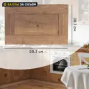 Фасад для кухонного шкафа Рошаль 59.7x38.1 см Delinia ID ЛДСП цвет темное дерево