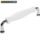 Мебельная ручка-скоба Виви 128 мм хром/белый