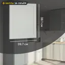 Фасад выдвижного ящика Кинель 39.7x38.1 см KONSENSA массив дерева цвет серо-зеленый