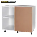 Кухонный шкаф напольный 100x77x56 см KONSENSA ЛДСП цвет белый